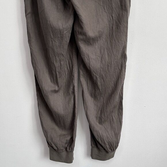 Faherty Arlie Day Jogger Pants S Pull On Linen Tencel Square Pockets Army Green - Picture 6 of 10